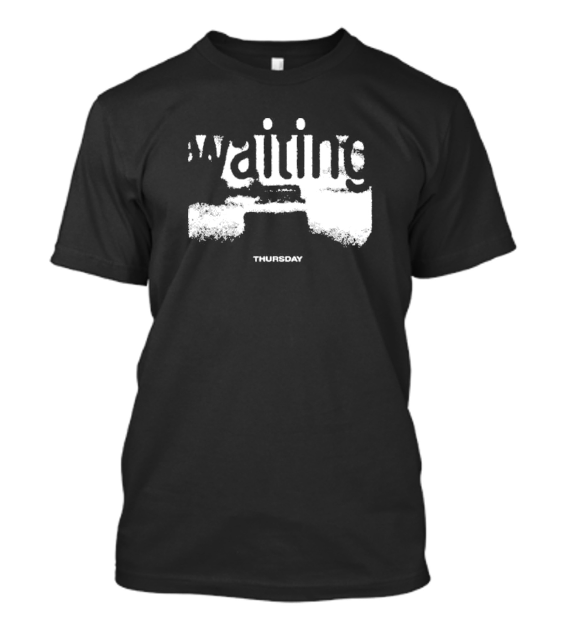 Waiting Thursday Black Grunge T-Shirt