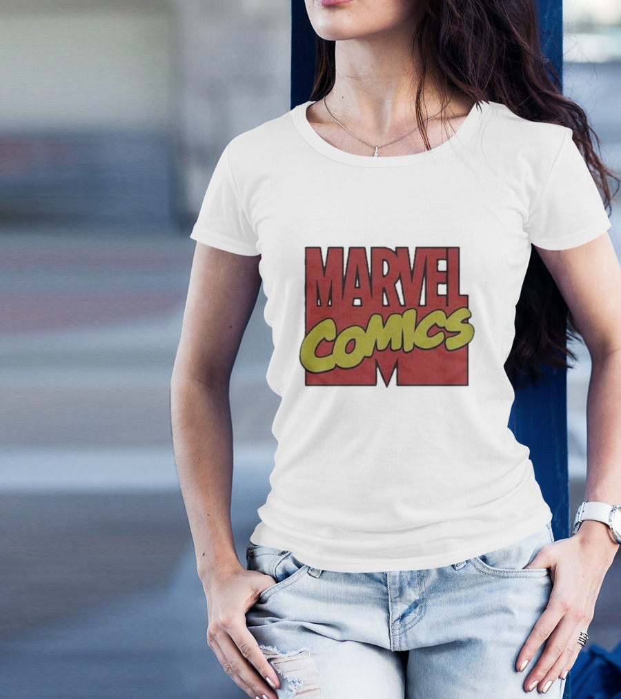 Marvel Comics Retro 1990 Bold Red Yellow T-Shirt