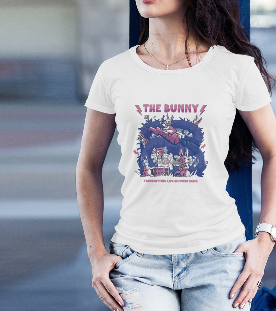 The Bunny Transmitting Live On Phish Radio Navy Broadcast Scene T-Shirt