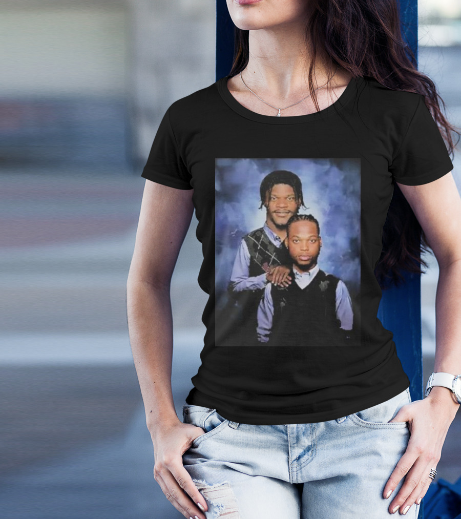 Lamar Jackson And Derrick Henry Step Brothers Movie Parody Baltimore Ravens T-Shirt