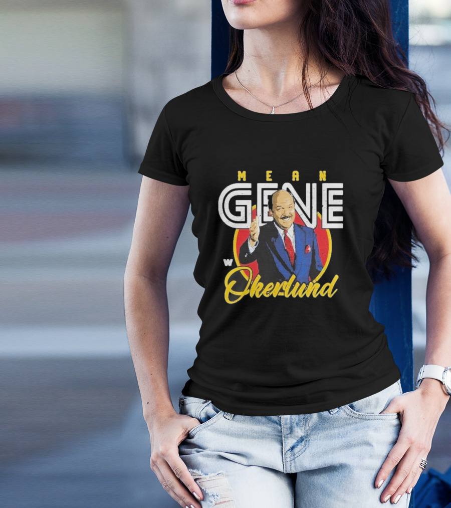 Mean Gene Okerlund W Emblem 500 Level T-Shirt