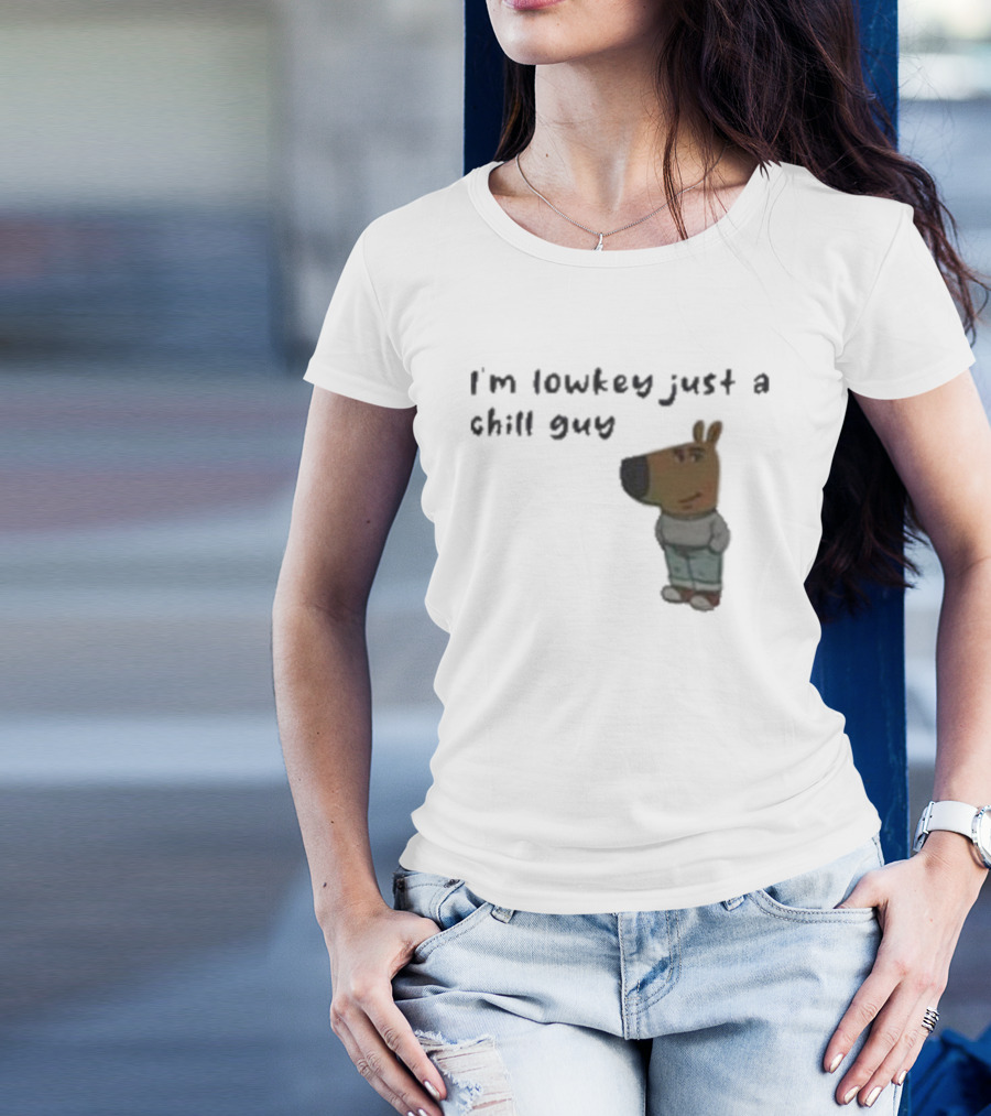 Chill Guy Dog I'm Lowkey Just A Chill Guy Animal Crossing Inspired Character T-Shirt