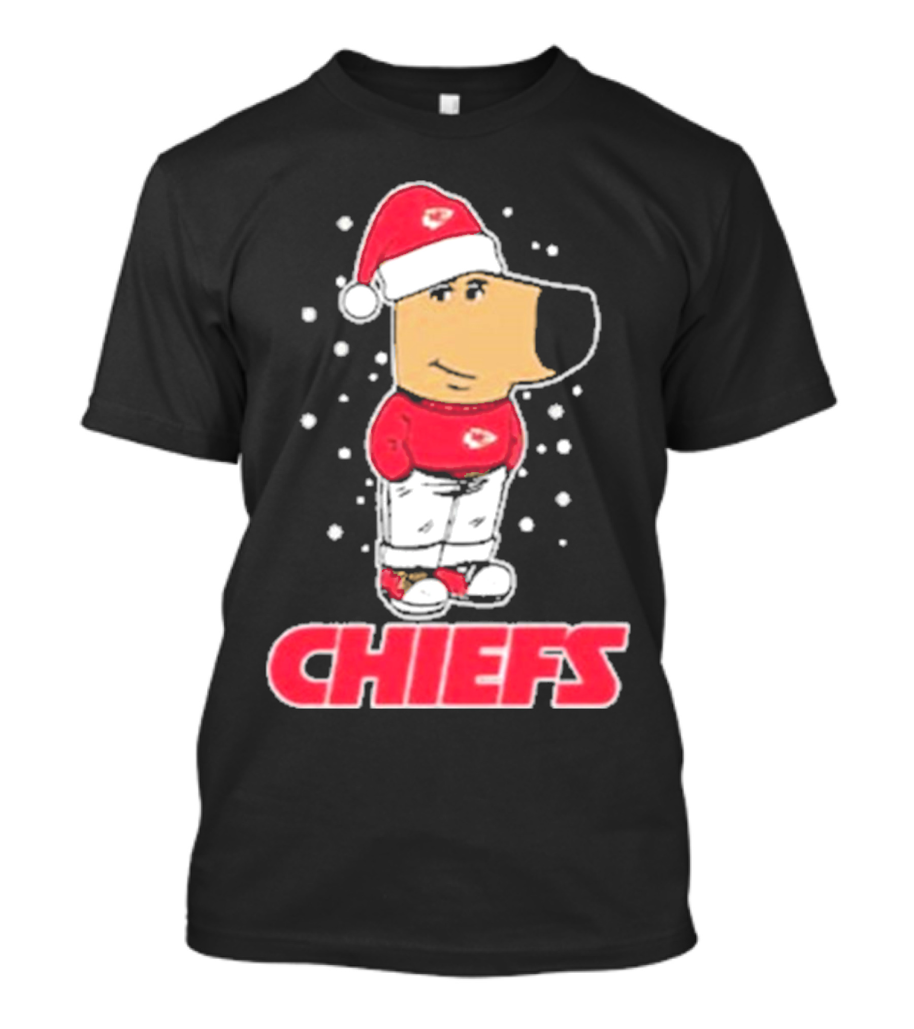 Just A Chill Guy Hanging With Chiefs Christmas Santa Dog T-Shirt