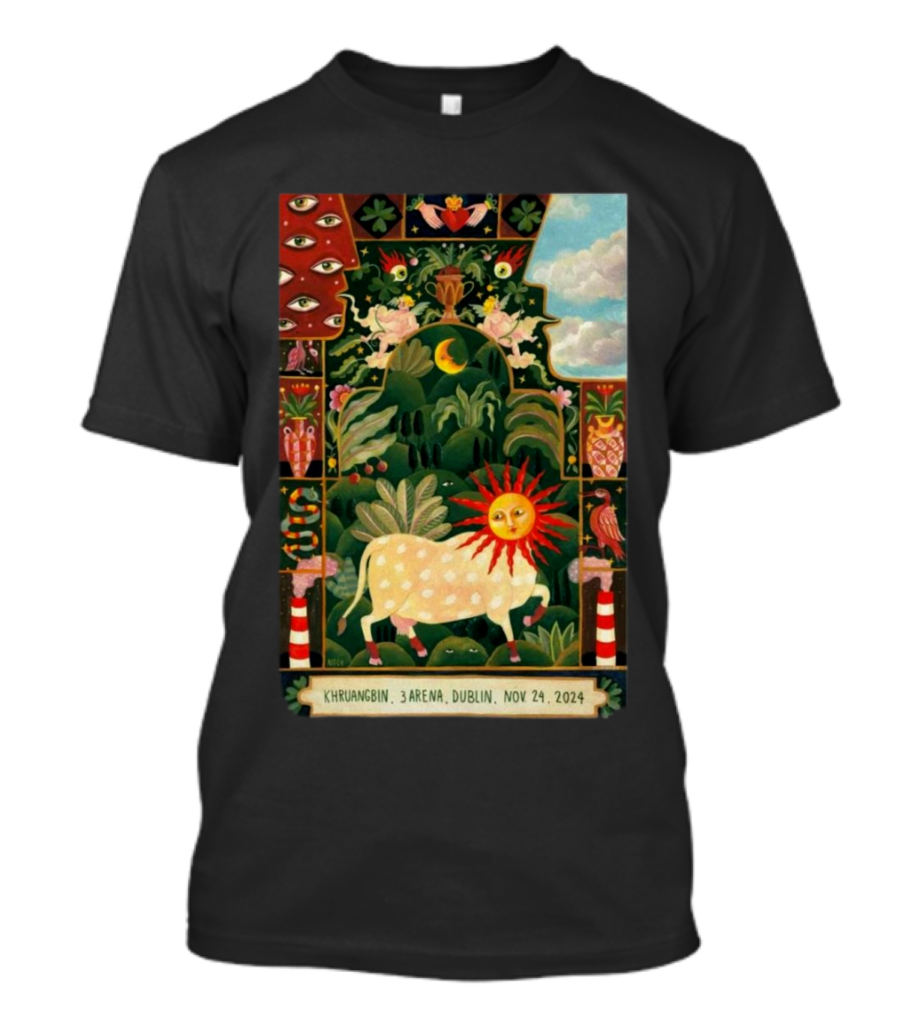 Khruangbin 3Arena Dublin Nov 24 2024 Tour With Symbolic Lion T-Shirt