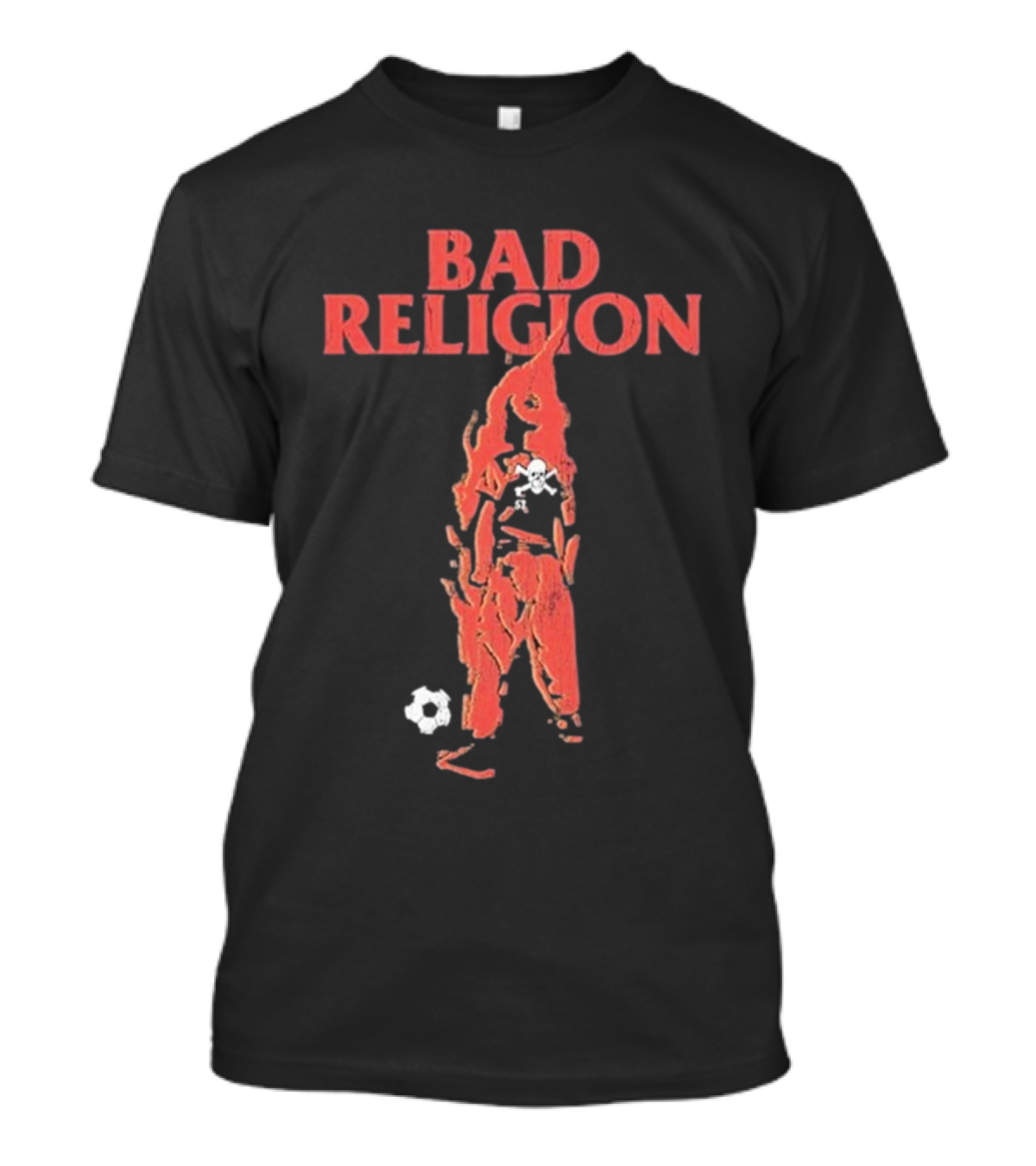 Bad Religion St. Pauli Flame Skull Soccer Fusion T-Shirt