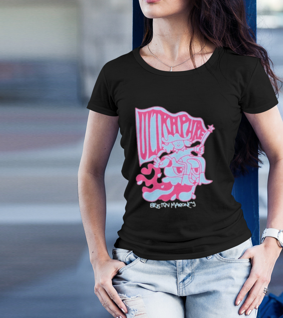 Briston Maroney Ultrapure Pink And Blue Caricature T-Shirt