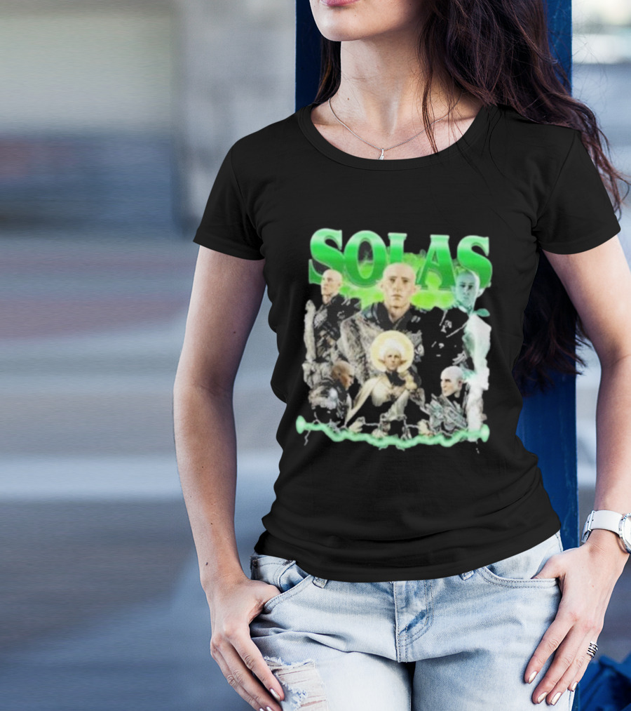 Solas Dragon Age Multiple Portraits Green Aesthetic Fan T-Shirt