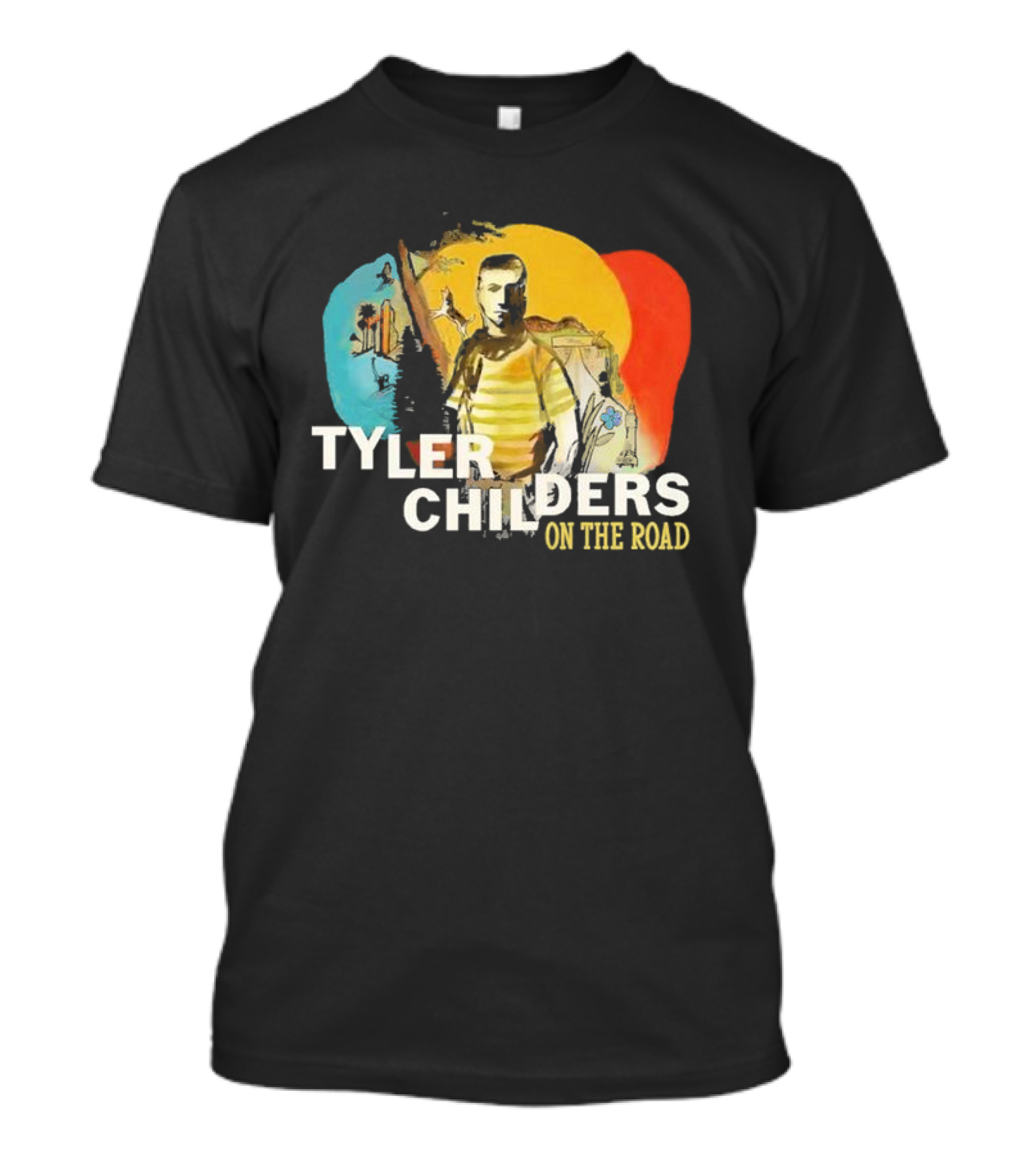 Tyler Childers On The Road Tour 2025 Scenic Backdrop T-Shirt