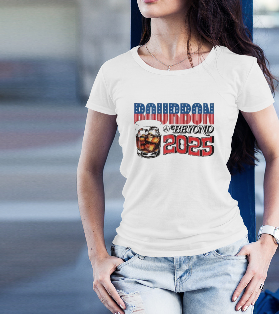 Bourbon And Beyond 2025 Stars And Stripes Whiskey Glass T-Shirt