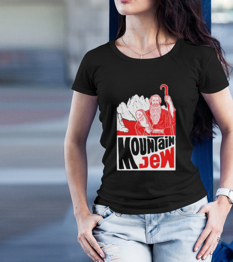 Nwt Mountain Jew Nature Old Men Cool Moses With Ten Commandments T-Shirt