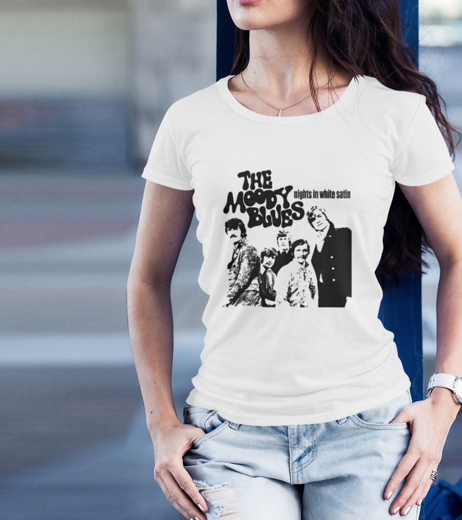 The Moody Blues Nights In White Satin Vintage Band Photo T-Shirt