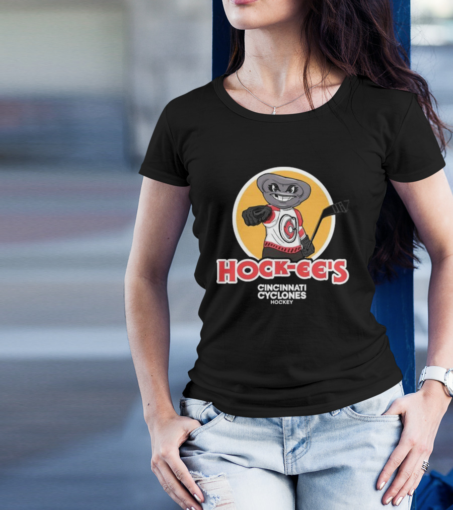 Hock-ee’s Cincinnati Cyclones Hockey Cartoon Mascot T-Shirt