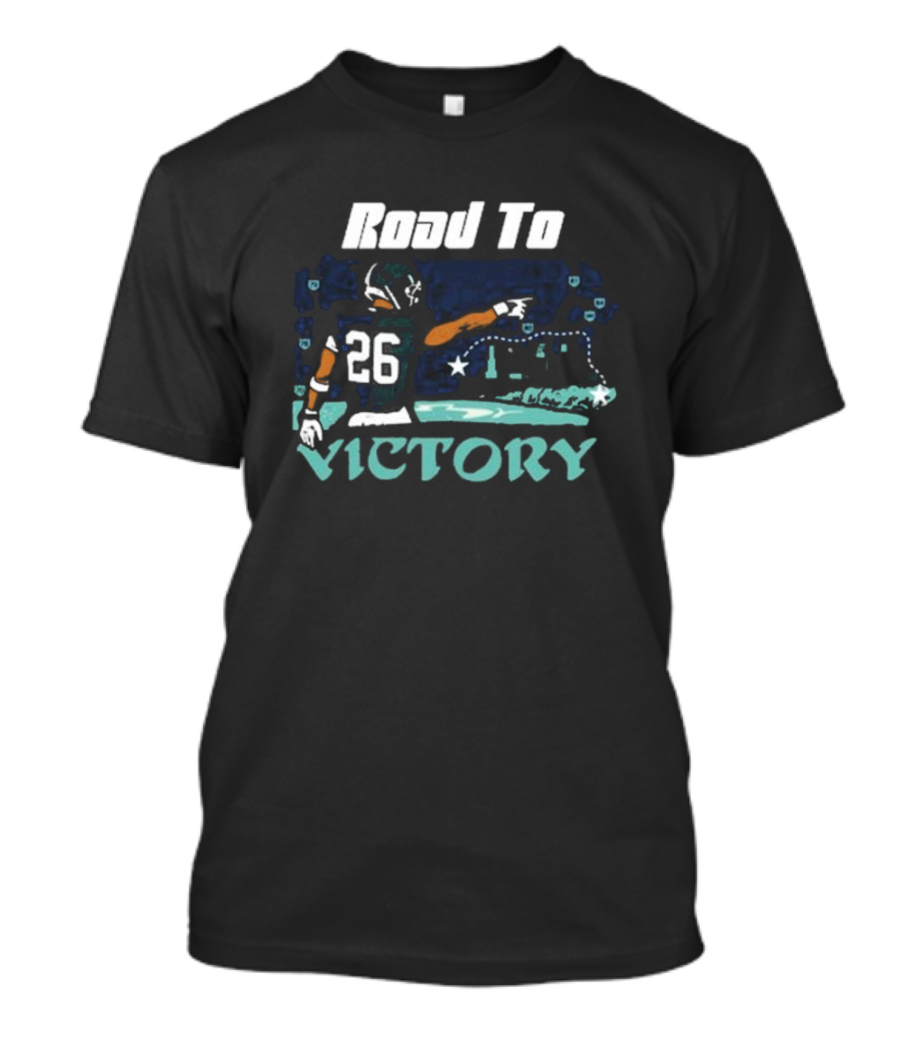 Road To Victory Saquon Barkley Philadelphia Eagles NFL T-Shirt