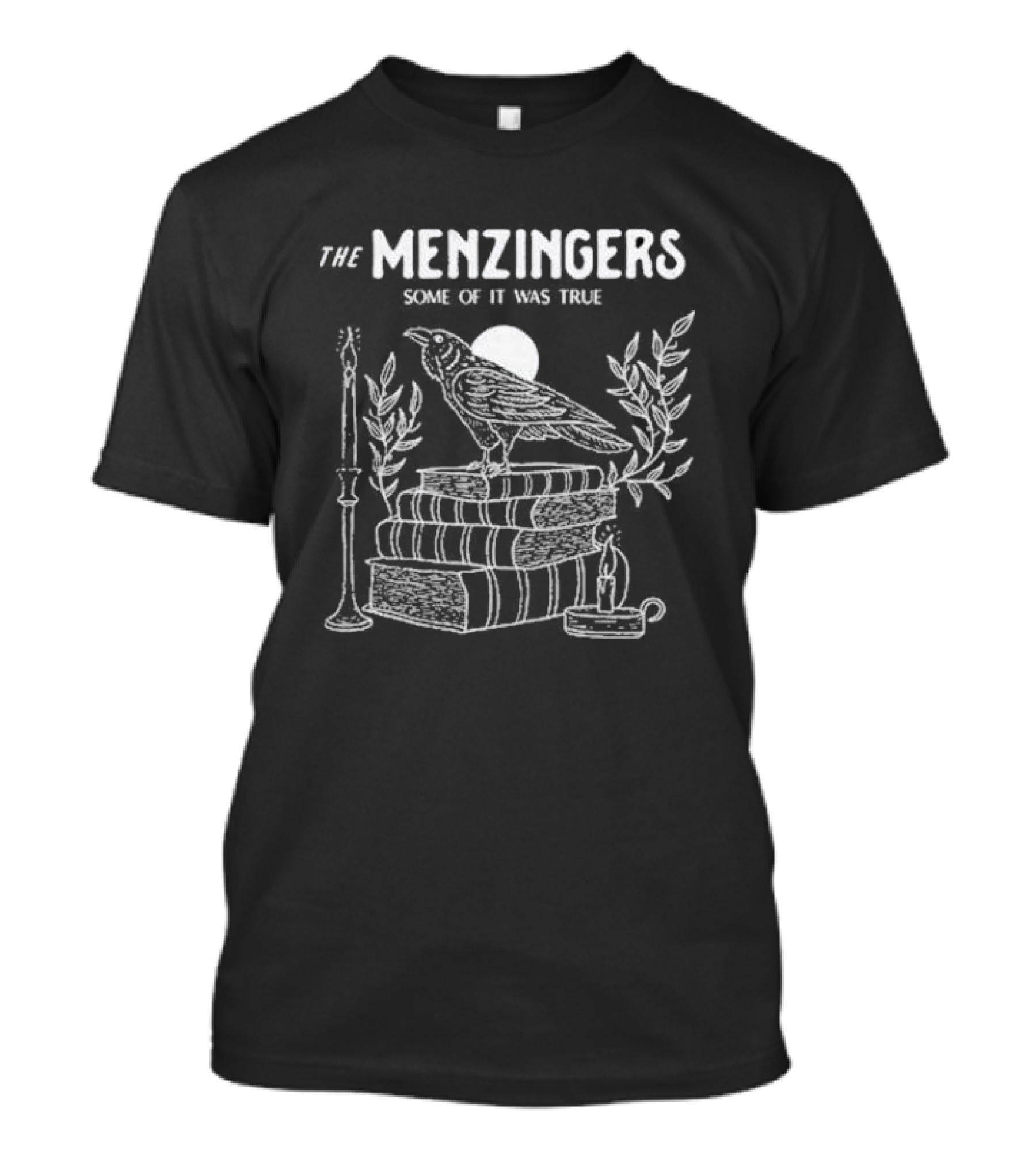 The Menzingers Some Of It Was True Raven On Books Candlestick And Leaves T-Shirt