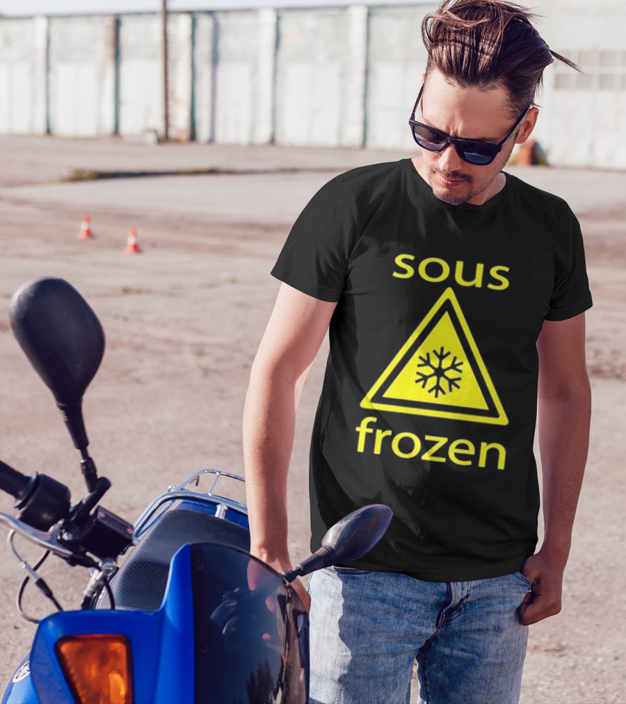 Sous Frozen Snowflake Warning Triangle T-Shirt
