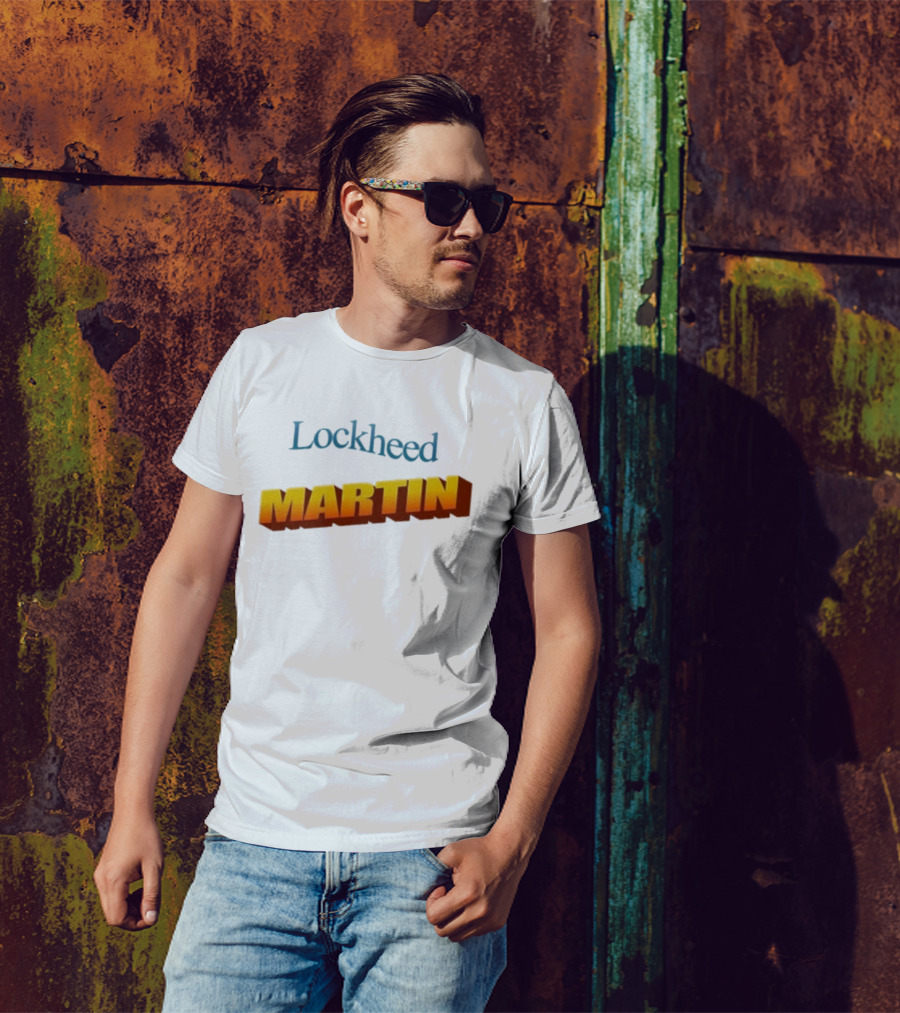 Lockheed Martin Vintage Style Bold Yellow Font T-Shirt