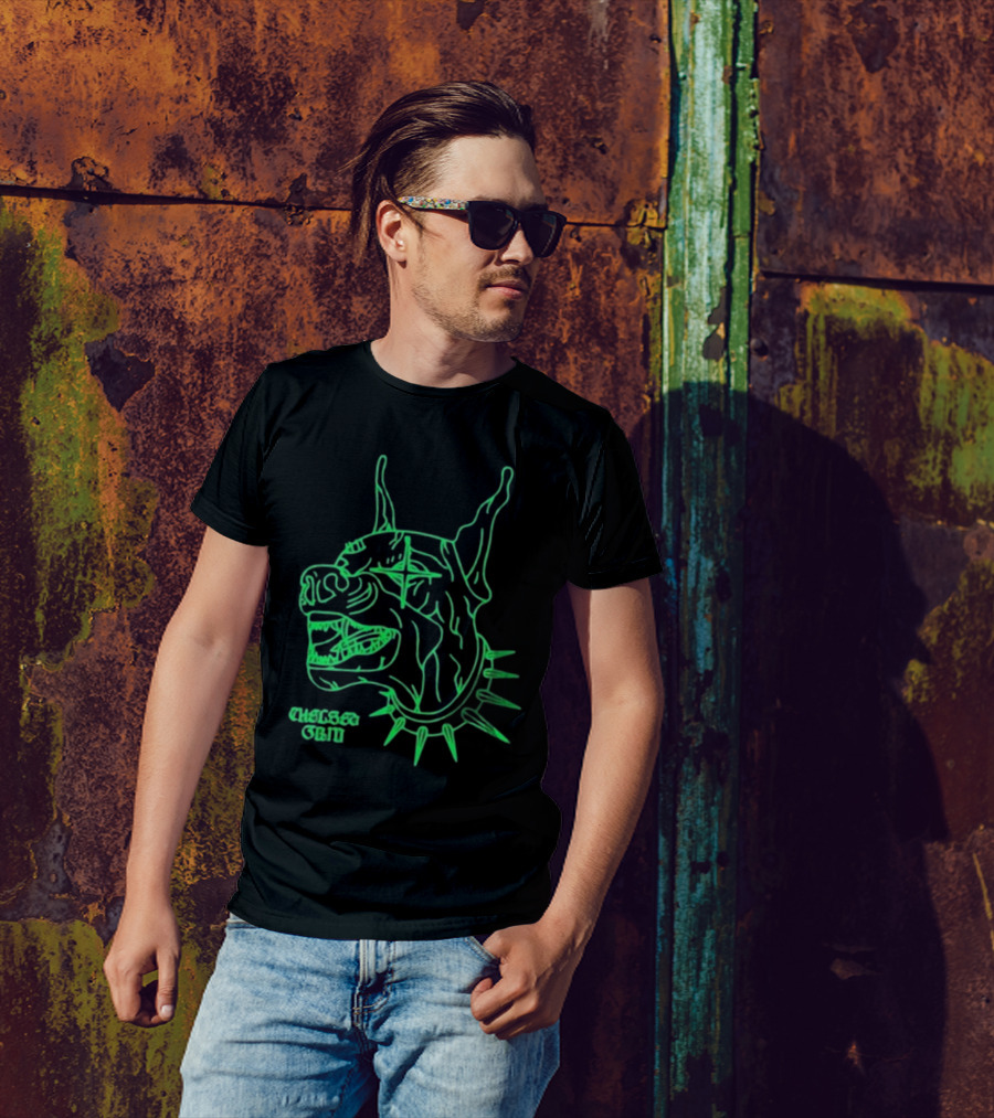 Chelsea Grin Neon Doberman Spiked Collar T-Shirt