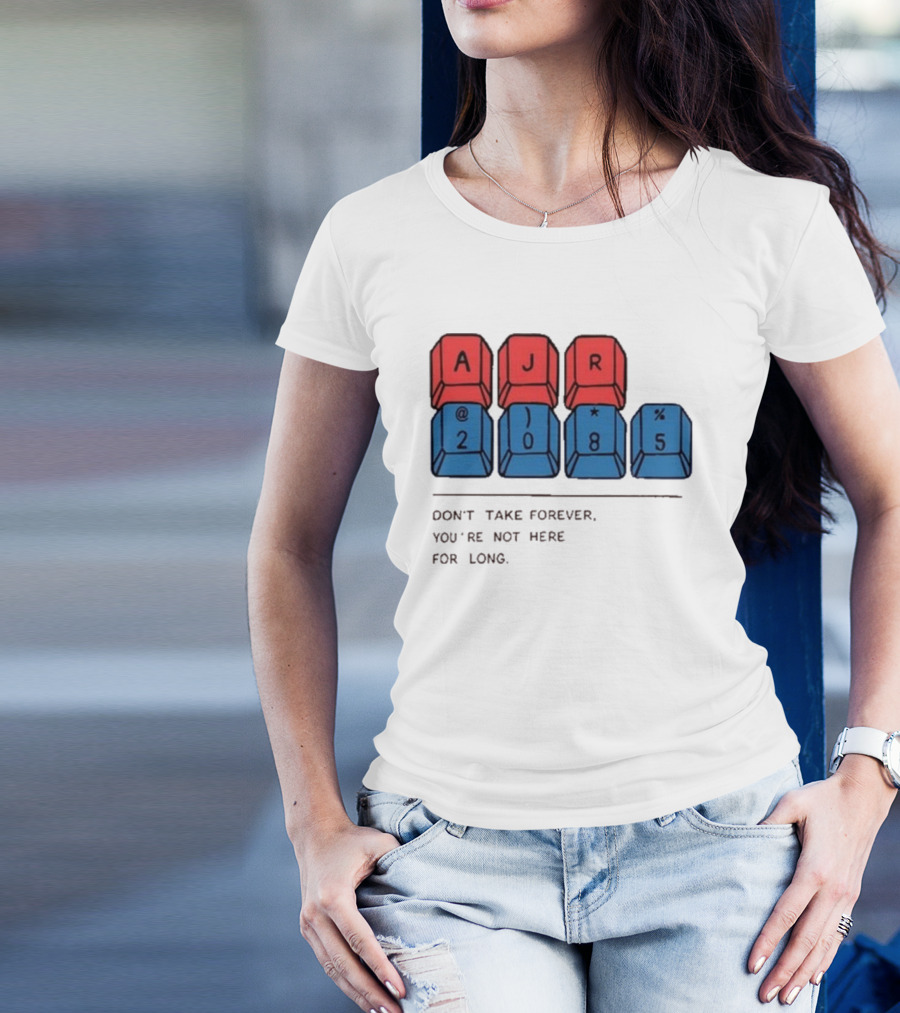 AJR Brothers 2085 Livestream Don't Take Forever Keyboard Keys T-Shirt