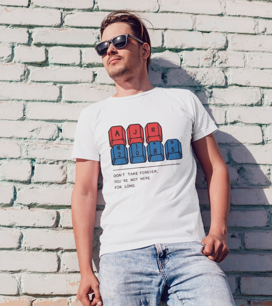 AJR Brothers 2085 Livestream Don't Take Forever Keyboard Keys T-Shirt