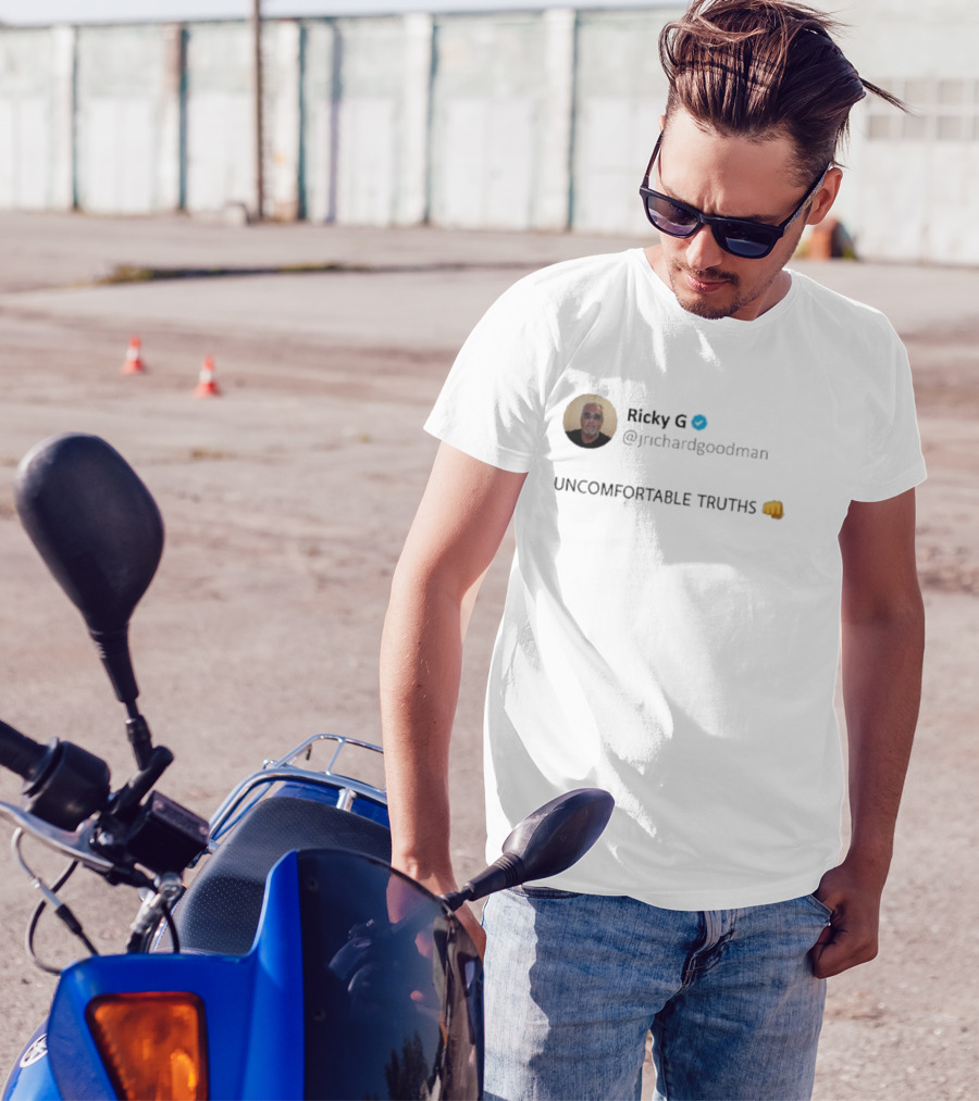 Ricky G Uncomfortable Truths @jrichardgoodman Fist Emoji T-Shirt