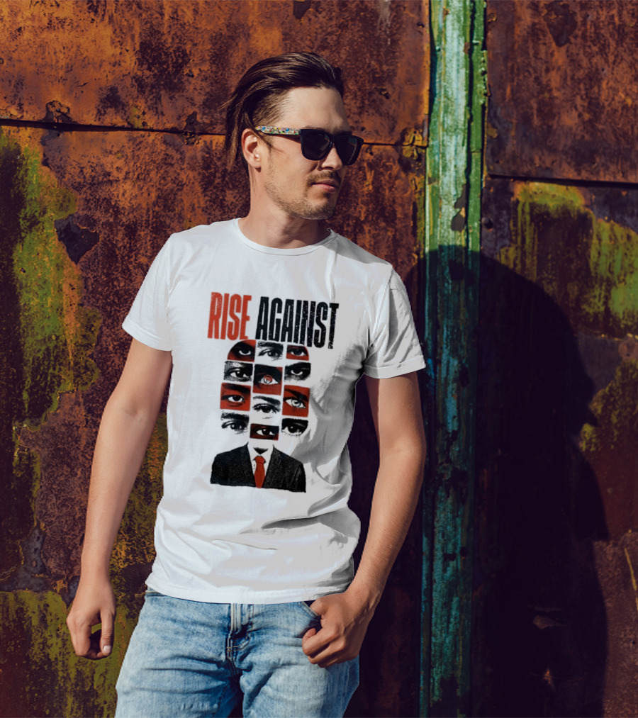 RISE AGAINST Eyes And Suit Big Brother Surveillance T-Shirt