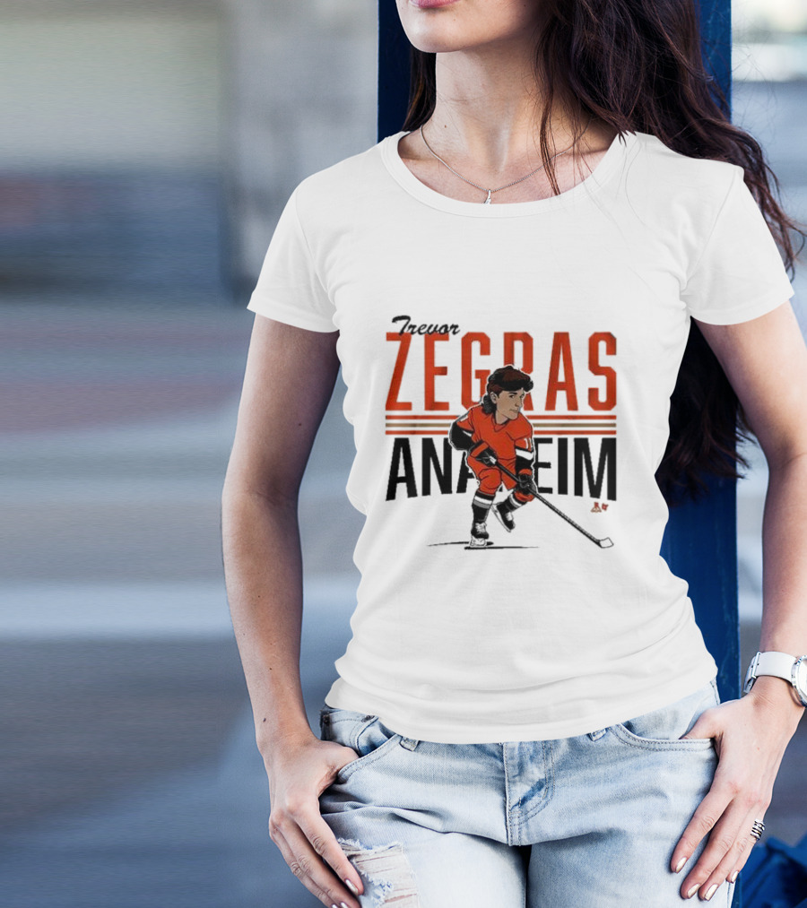 Zegras Anaheim Hockey Caricature Trevor T-Shirt