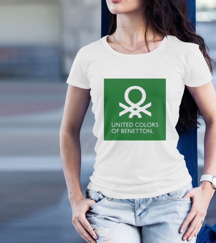 United Colors Of Benetton Green Emblem Fashion Brand T-Shirt