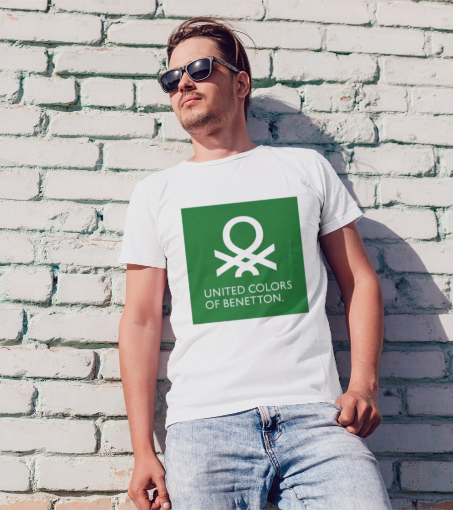 United Colors Of Benetton Green Emblem Fashion Brand T-Shirt