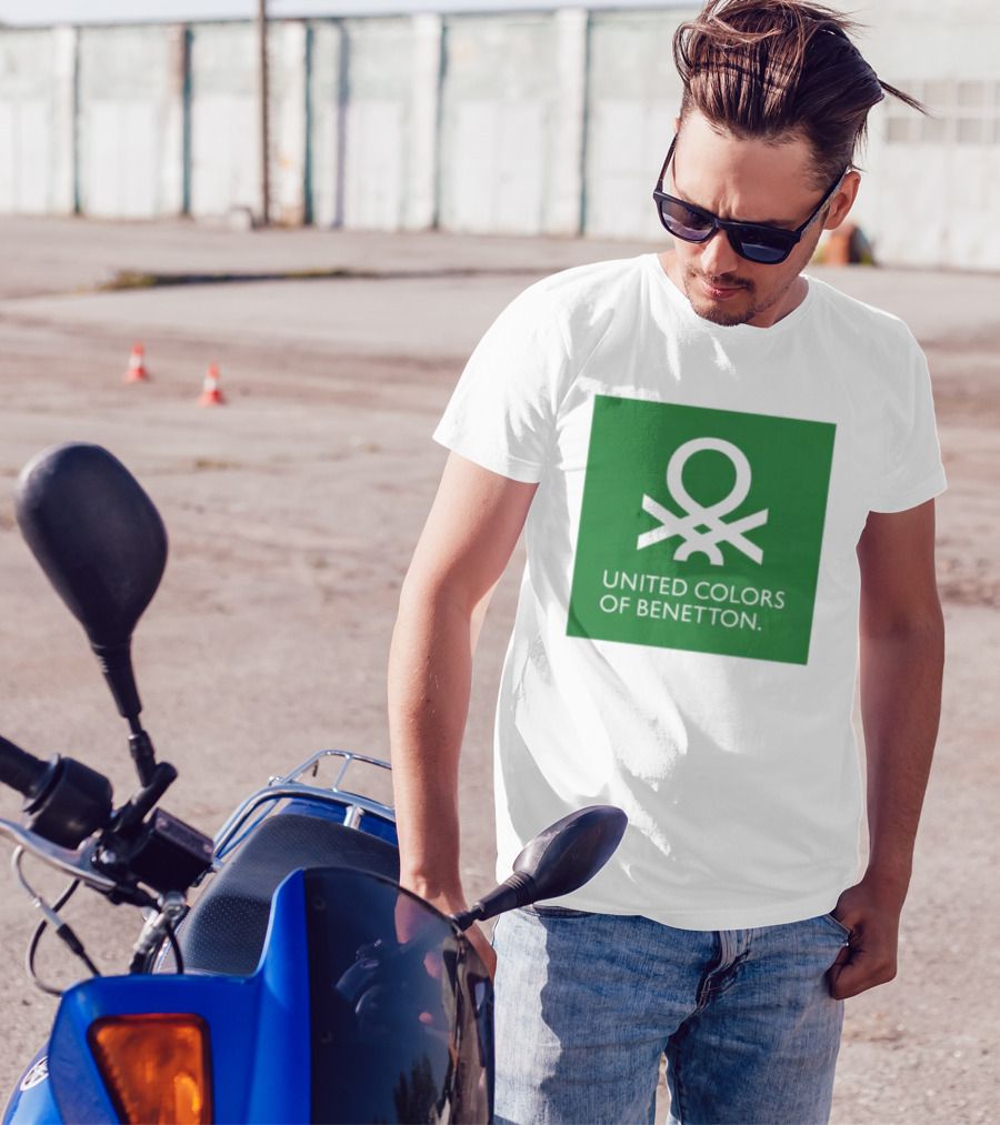 United Colors Of Benetton Green Emblem Fashion Brand T-Shirt