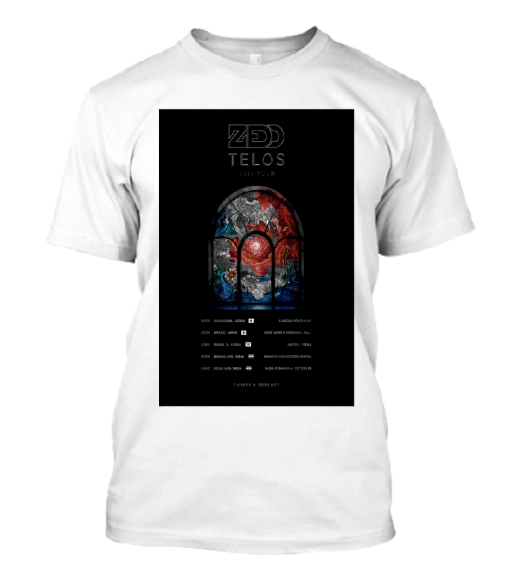 Zedd Telos Asia Tour 2025 Singapore Manila Jakarta Tokyo Seoul Hong Kong T-Shirt