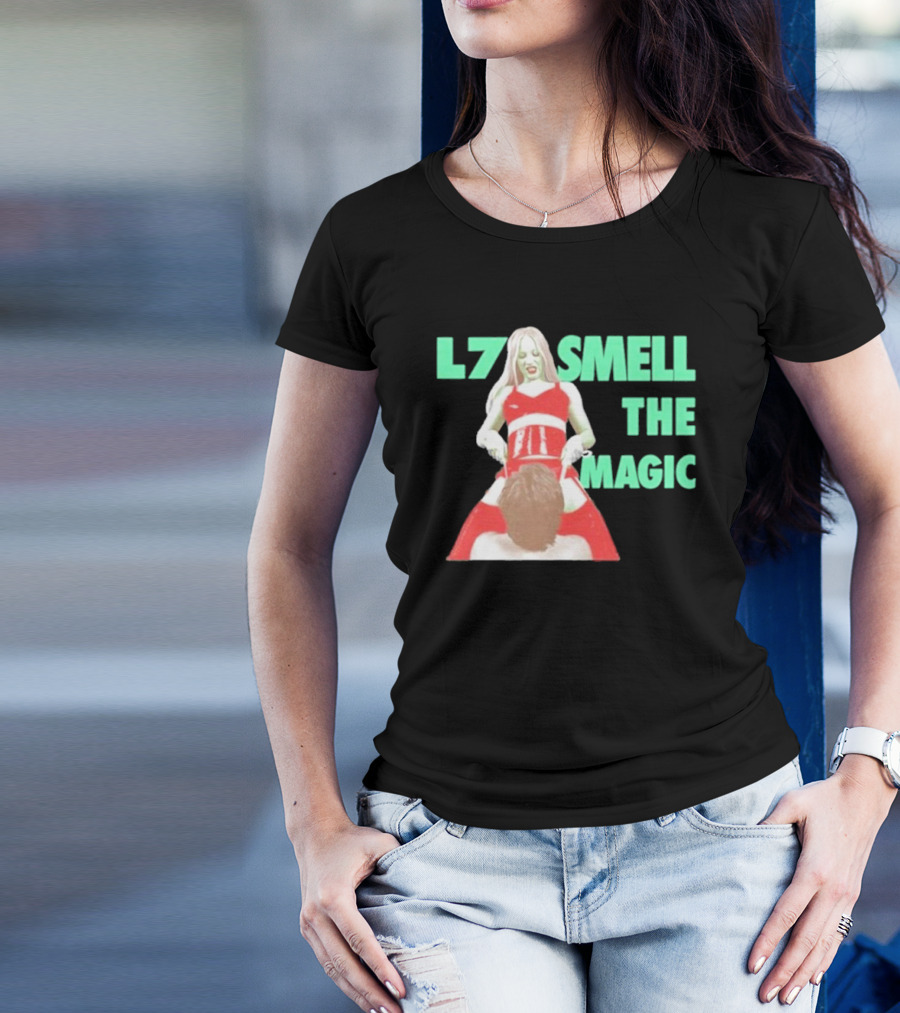 L7 Smell The Magic Band Bold Retro T-Shirt