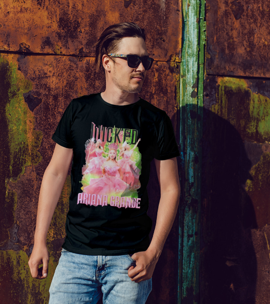 Wicked Musical Ariana Grande Pink Dress Signature T-Shirt