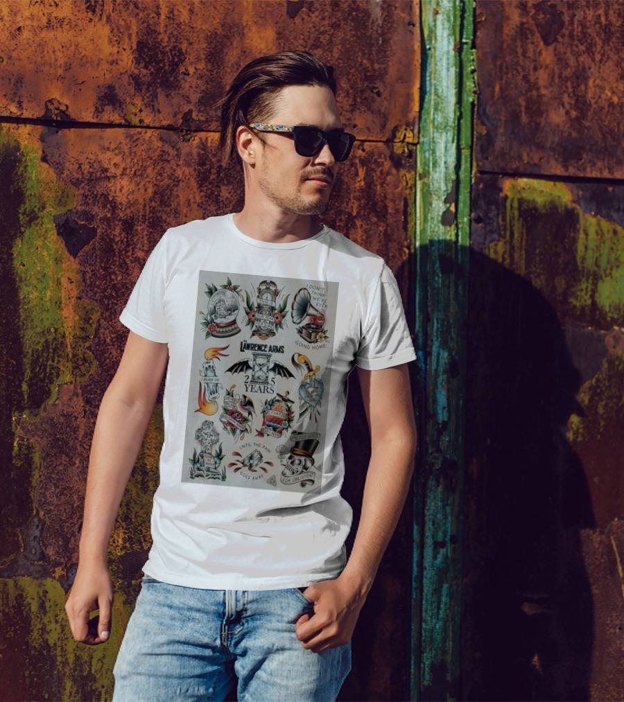 Lawrence Arms 25 Years Tour I Guess We’re Never Going Home Until The Pain For Oblivion T-Shirt