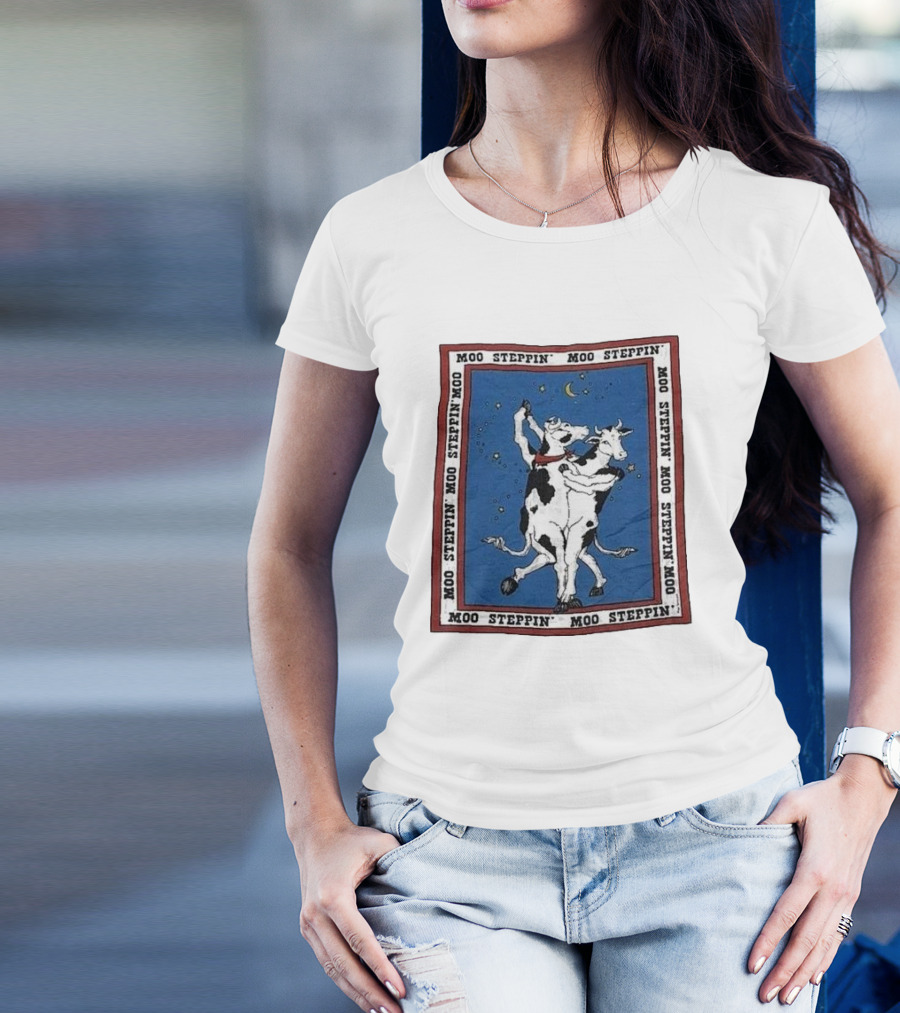 Moo Steppin' Cow Dance Milk 80’s 90’s Humor Joke T-Shirt
