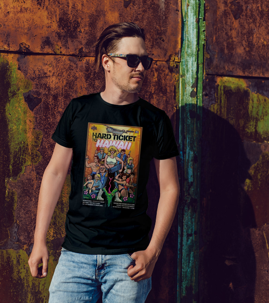 Hard Ticket To Hawaii Friday Nov 29 2024 Screening Dragon Sounds Performance T-Shirt