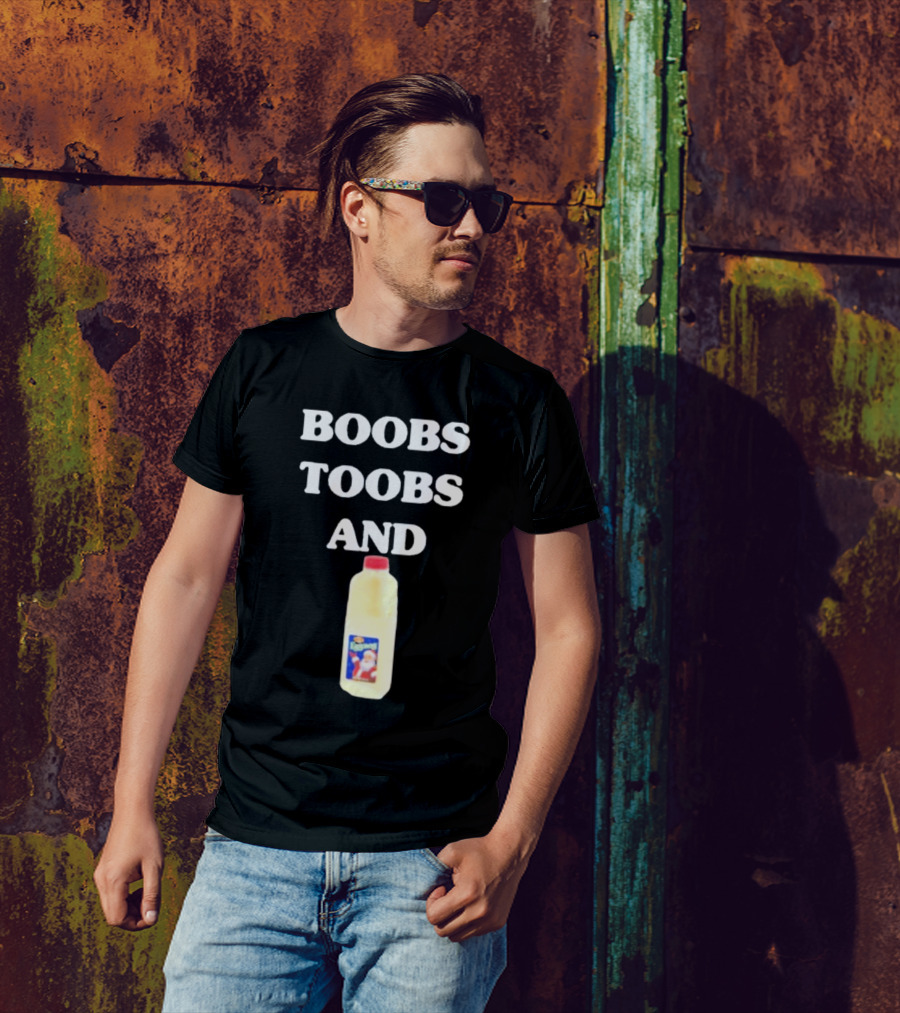 Boobs Toobs And Santa Eggnog Christmas T-Shirt