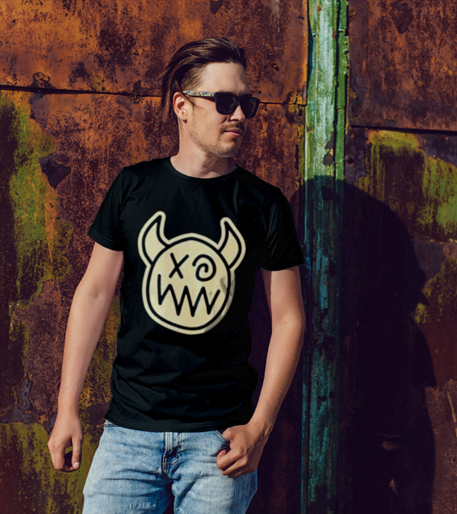 Joey Valence And Brae Double XP Demon Icon With Horns And Crossed Eyes T-Shirt