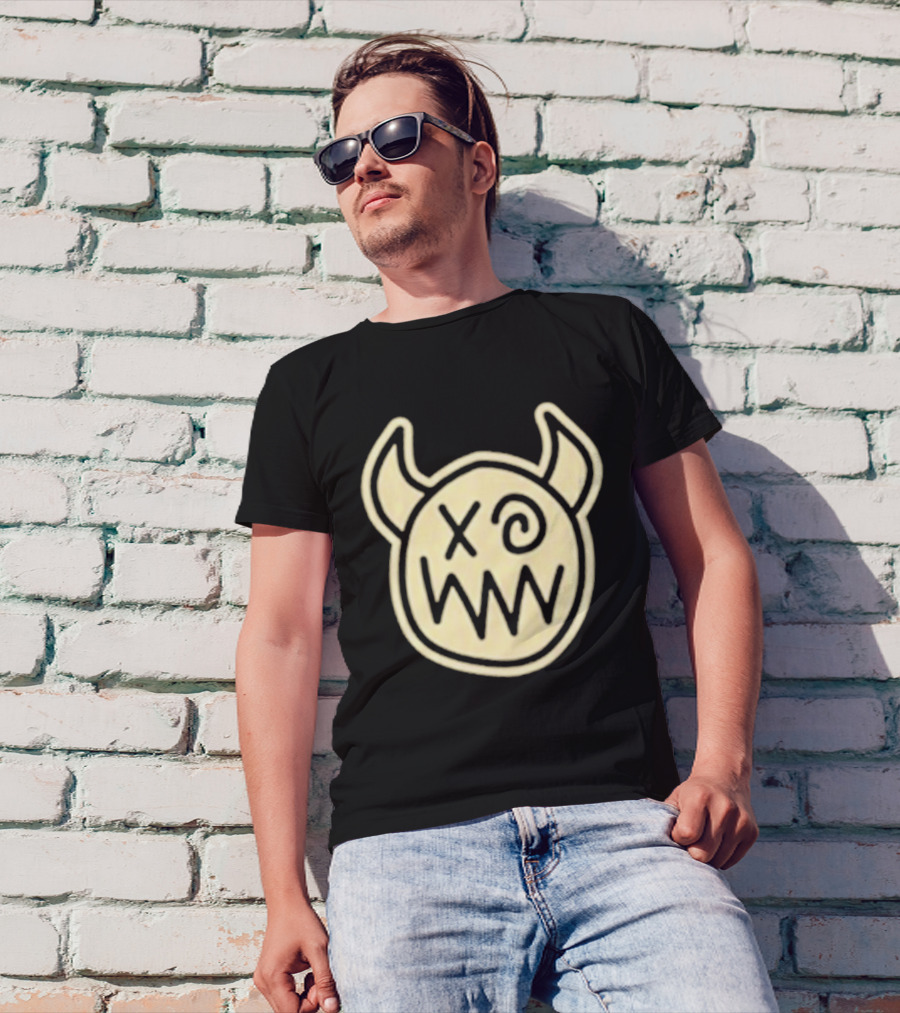 Joey Valence And Brae Double XP Demon Icon With Horns And Crossed Eyes T-Shirt