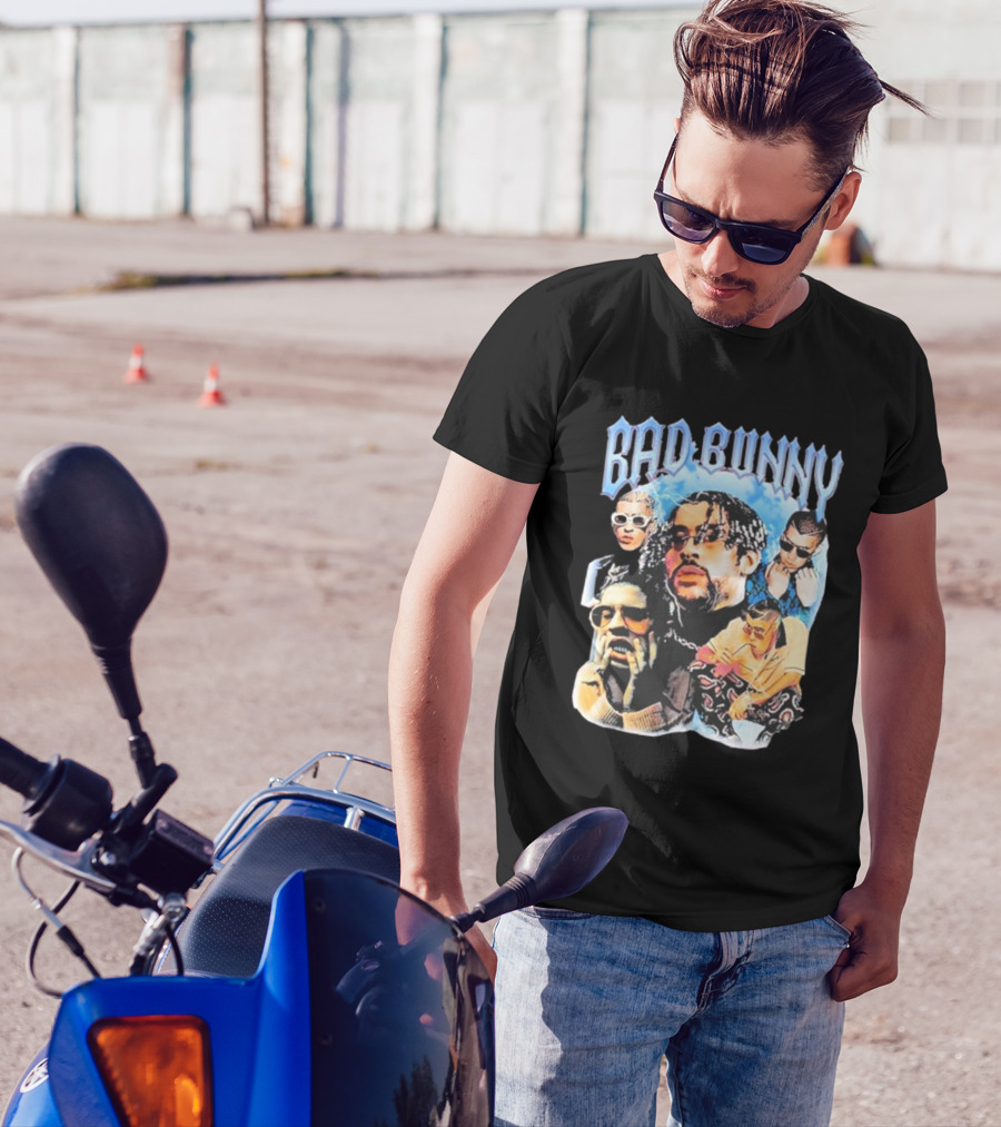 Bad Bunny Benito Antonio Martínez Ocasio Multi-Portrait Collage T-Shirt