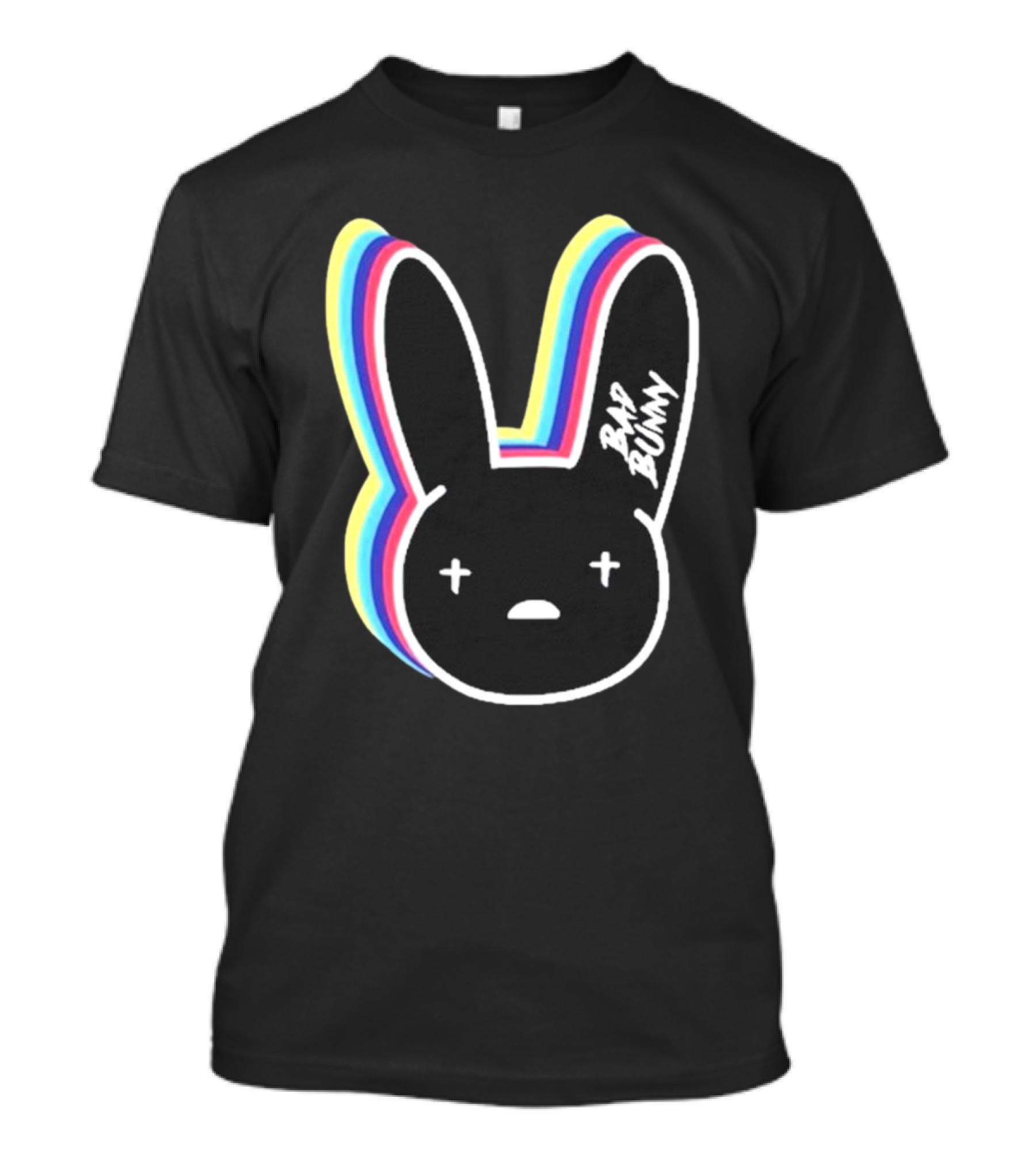 Bad Bunny Logo Xmas 2024 Rainbow Ears T-Shirt