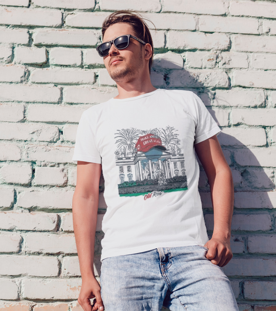 Make America Great Again Hat White House Old Row T-Shirt