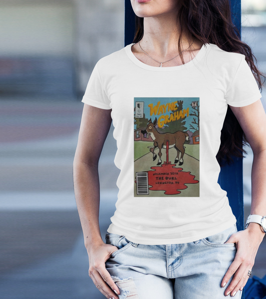 Wayne Graham Comic Style Concert Poster November 30th The Burl Lexington KY T-Shirt