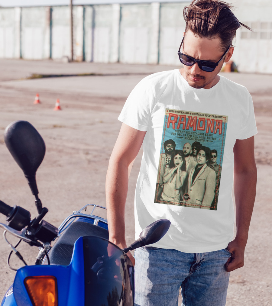 Psyched Radio And Rickshaw Stop Present Ramona Secret Secret Gabi Bravo Dec 13 2024 San Francisco T-Shirt