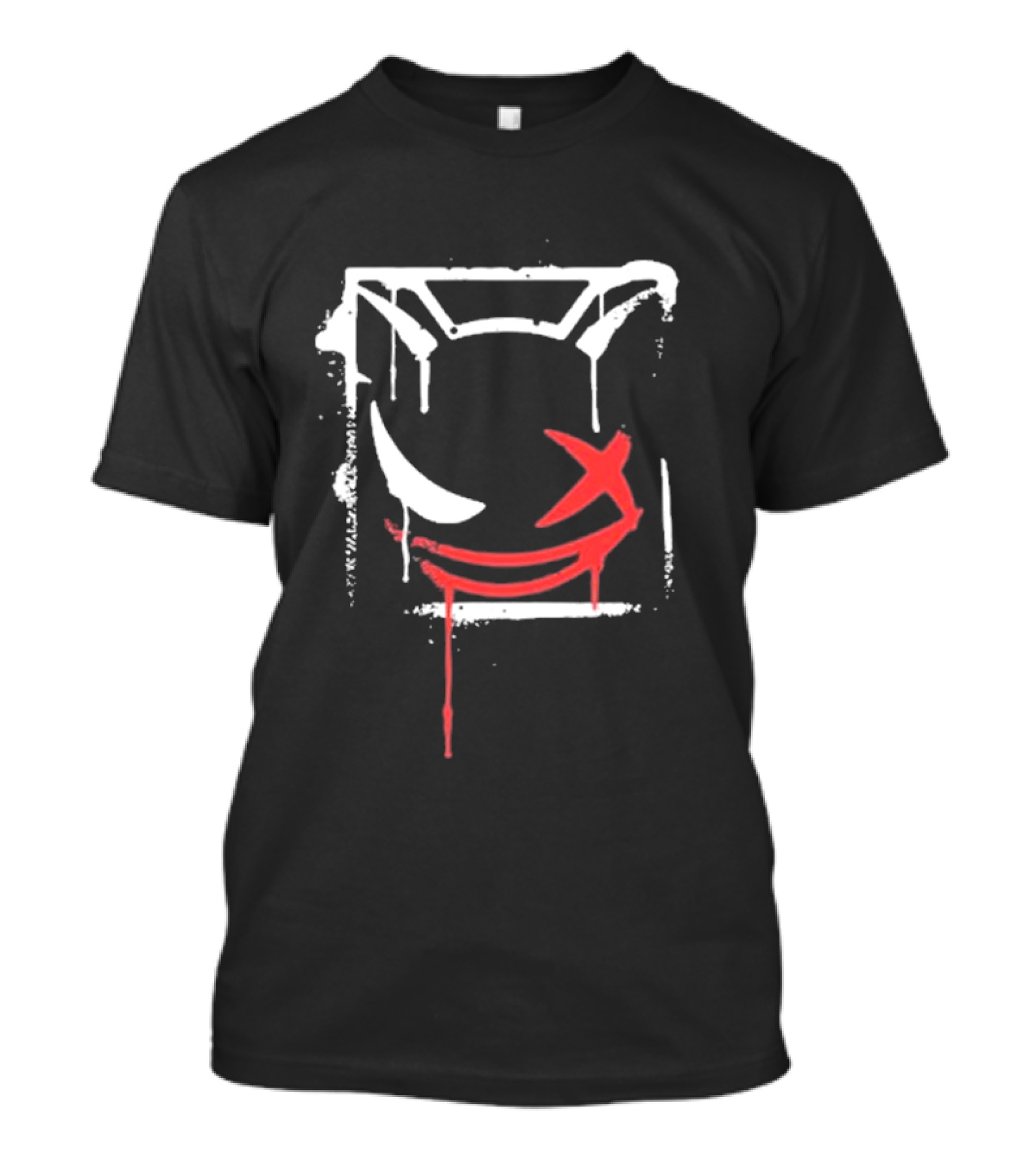 Kreekcraft Graffiti Iconic Smile Dripping Stencil T-Shirt