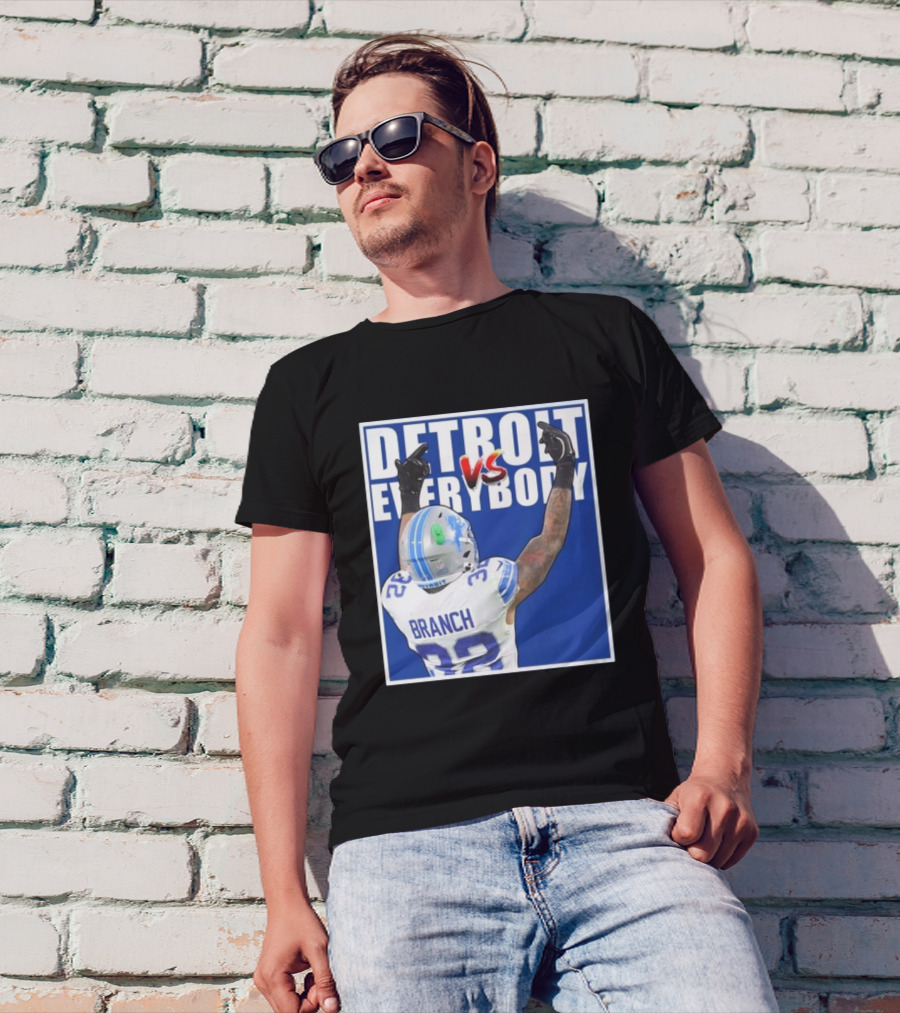 Detroit Lions Vs Everybody Branch 32 Limited 2D T-Shirt