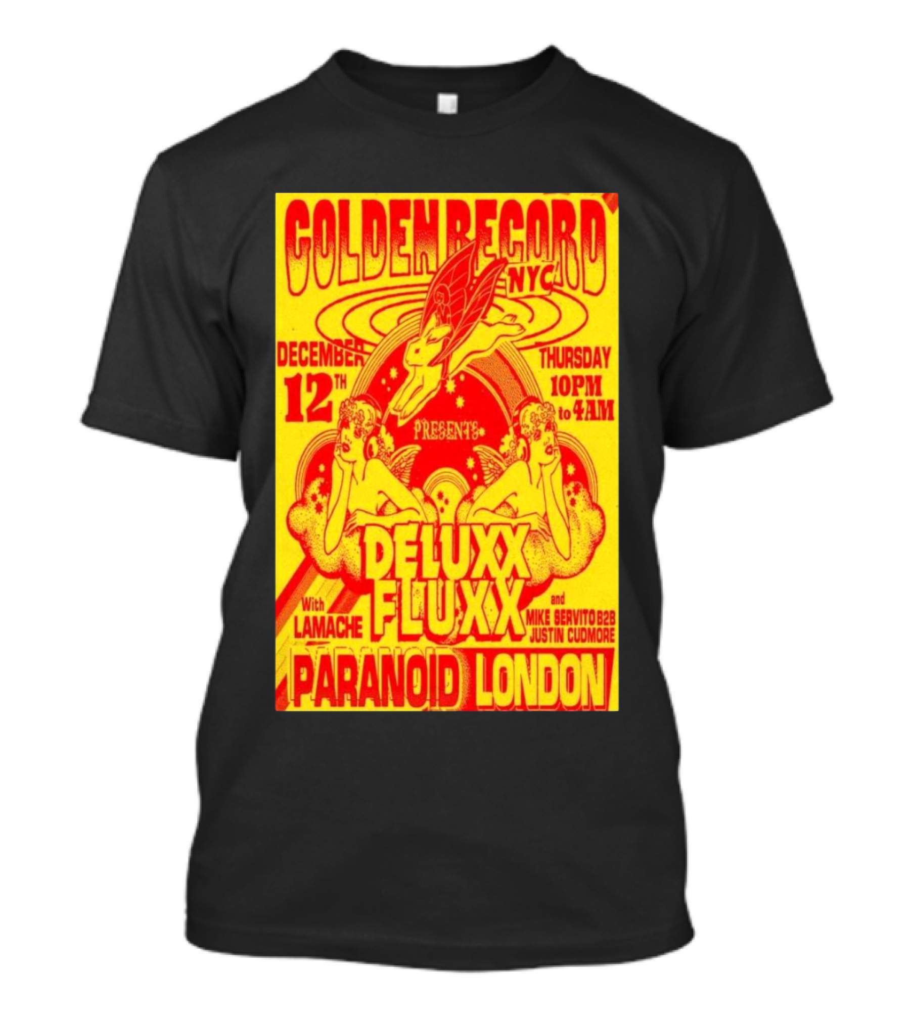 Golden Record NYC Presents Deluxx Fluxx With Lamache And Paranoid London December 12th T-Shirt