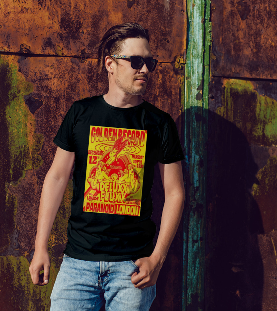 Golden Record NYC Presents Deluxx Fluxx With Lamache And Paranoid London December 12th T-Shirt