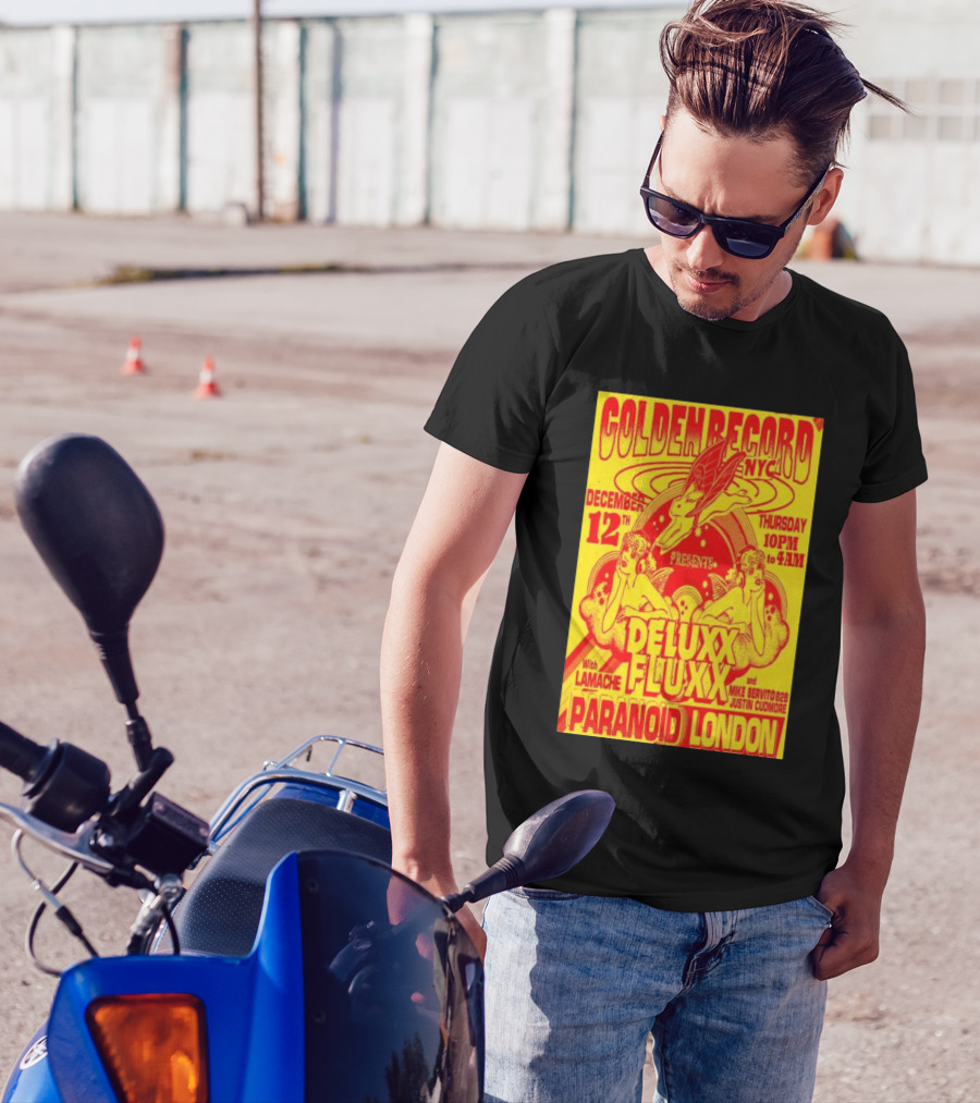 Golden Record NYC Presents Deluxx Fluxx With Lamache And Paranoid London December 12th T-Shirt
