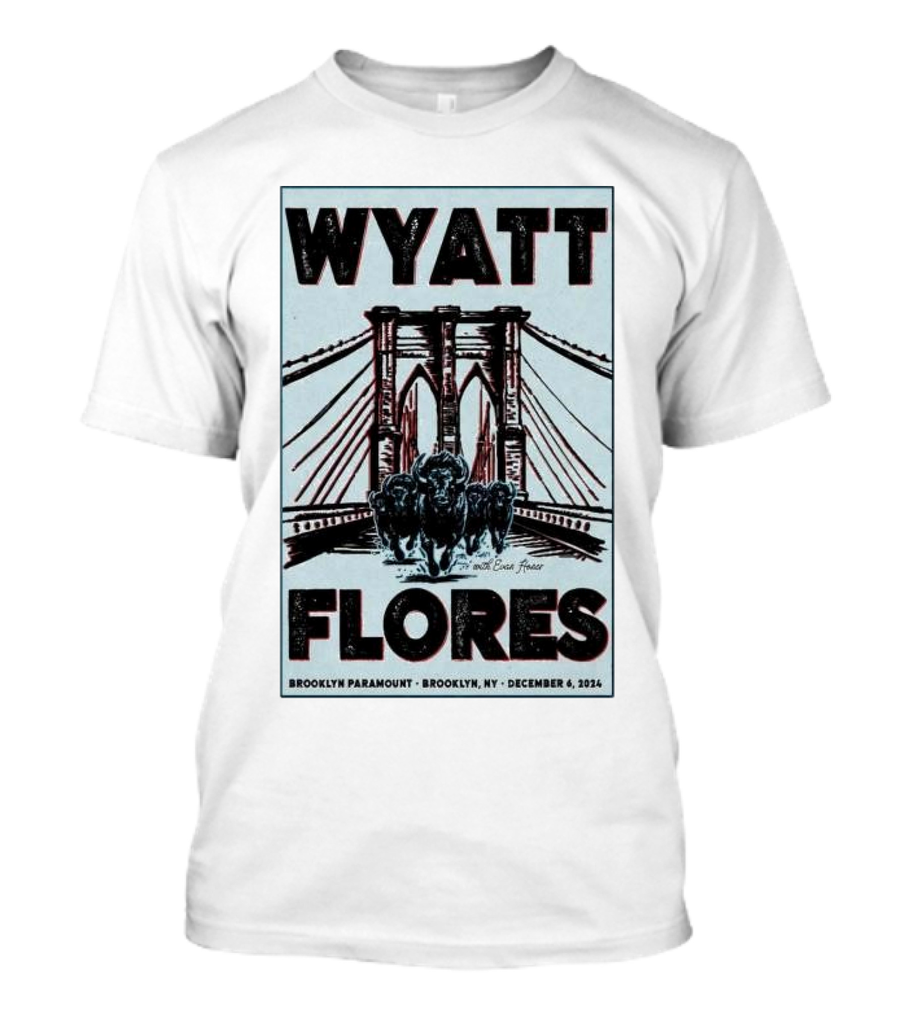 Wyatt Flores Brooklyn Paramount December 6 2024 Brooklyn NY T-Shirt