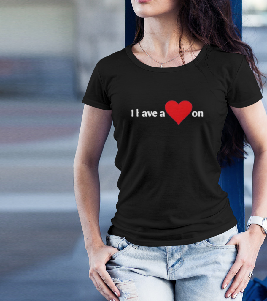 I Love A Heart On T-Shirt
